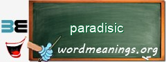 WordMeaning blackboard for paradisic